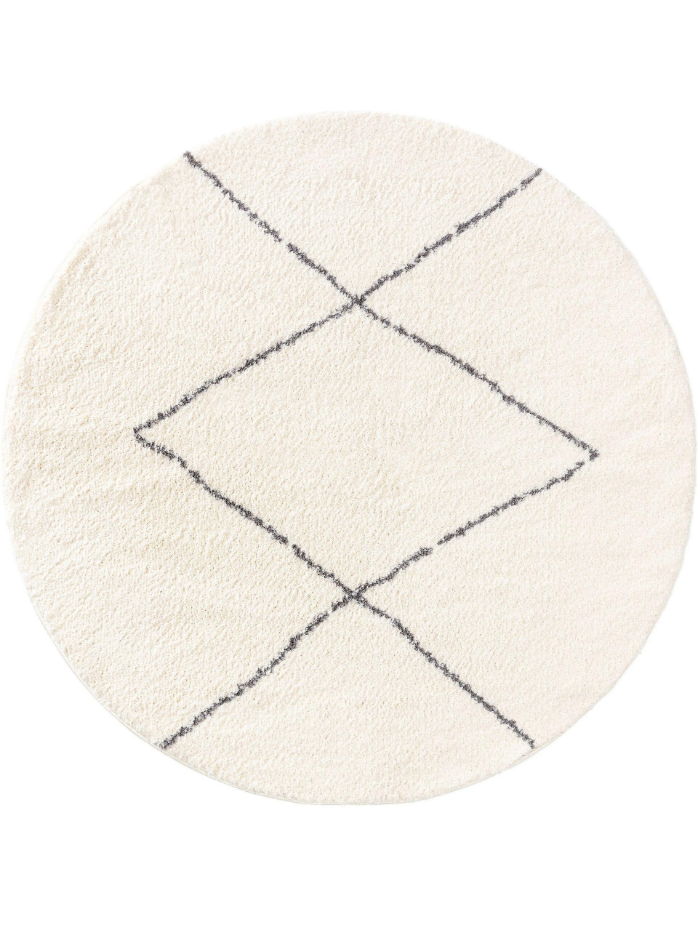 Tapis rond à poils longs BENNO