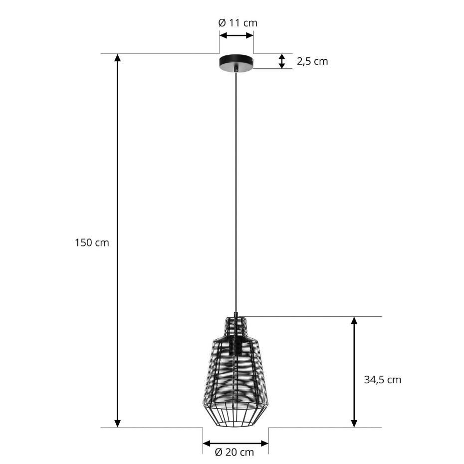 Suspension en aluminium vintage, Tinko