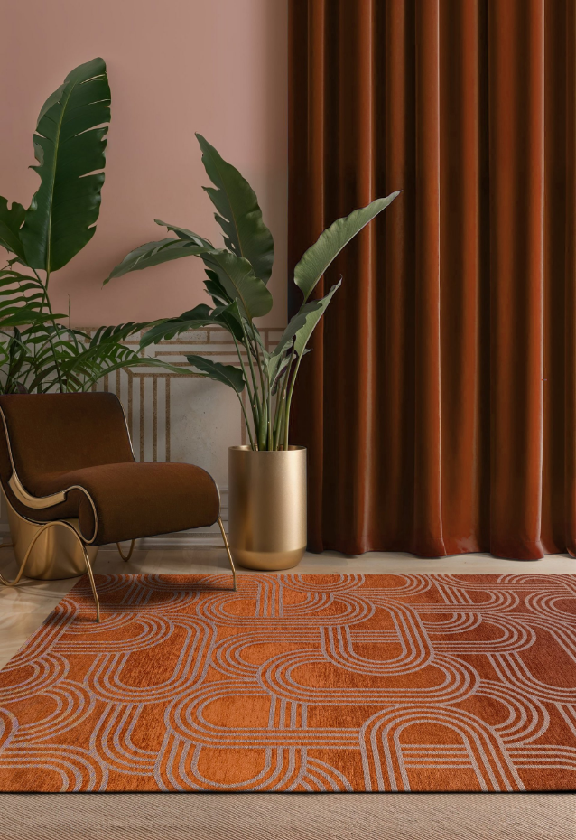Tapis salon et chambre moderne tissé plat FEVER
