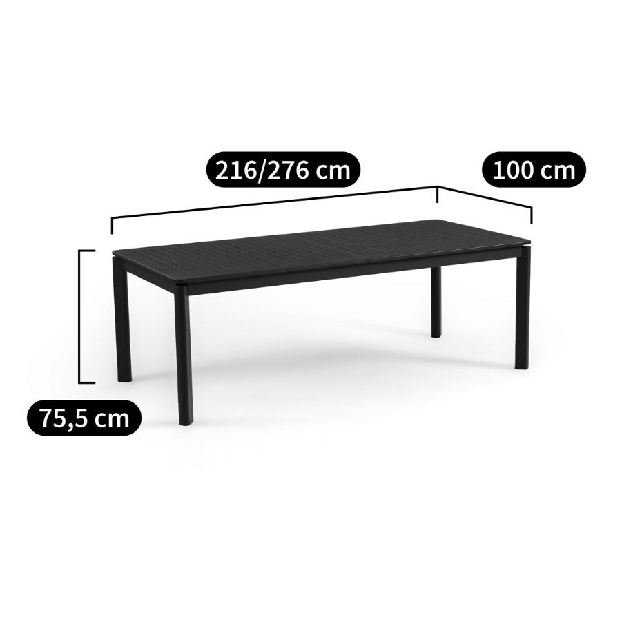 Table de jardin aluminium, Tuha