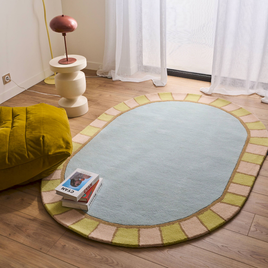 Tapis fait main en laine et coton Pantone