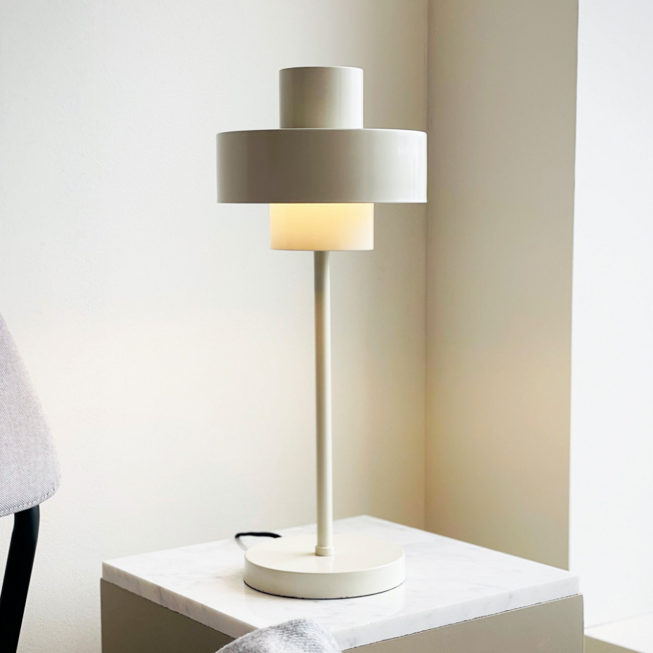 Lampe à poser en métal blanc STOKE