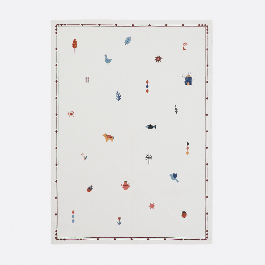 Tapis enfant en coton recyclé, Nalya