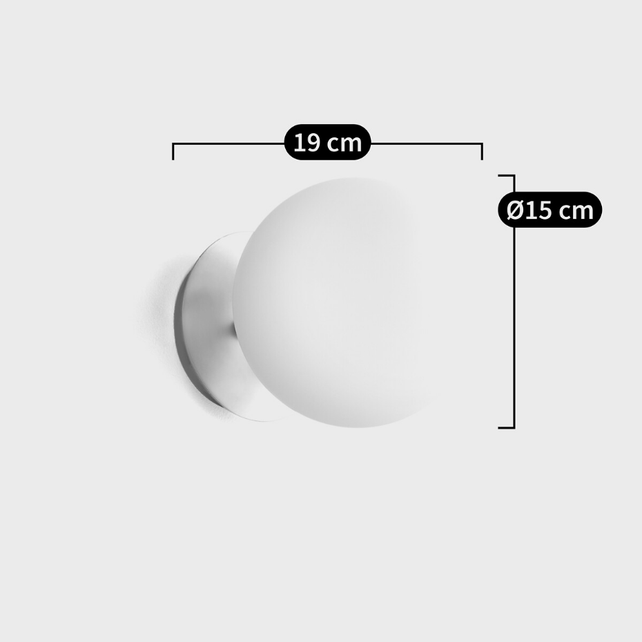 Applique ou plafonnier, en laiton et verre opaline, MORICIO