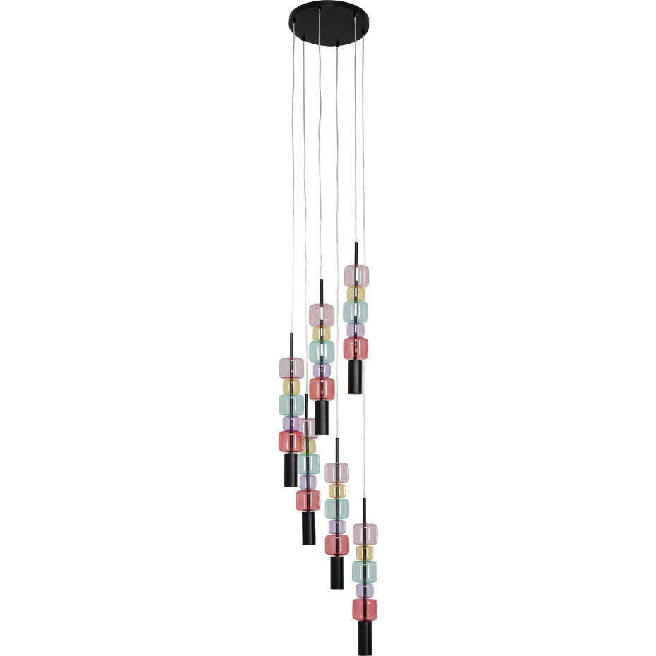 Suspension en verre et acier, CANDY BAR