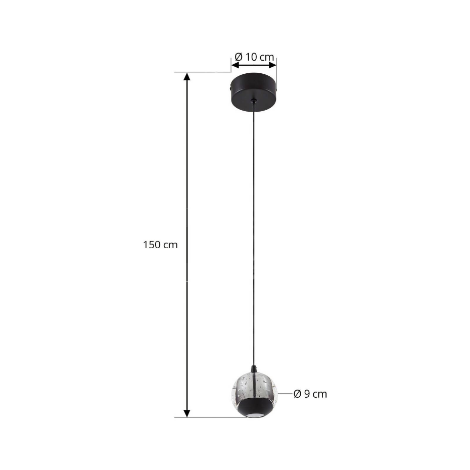 Suspension en verre moderneLED, Hayley