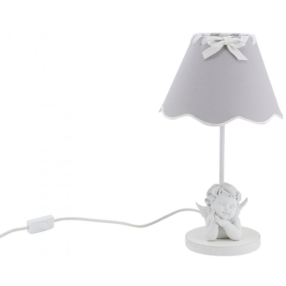 Lampe en métal avec ange