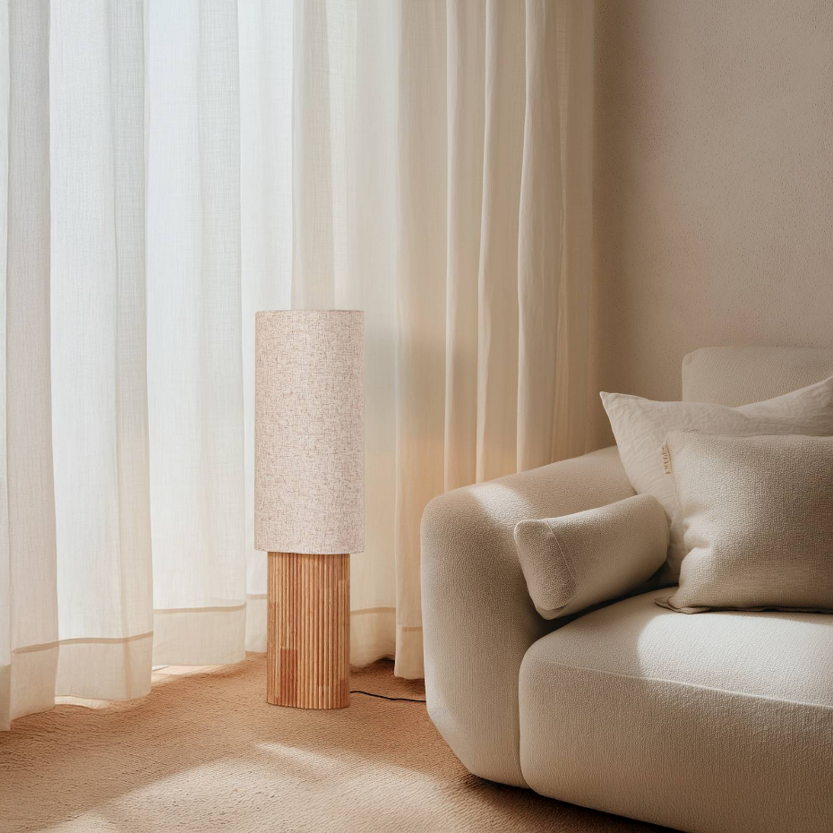 Lampadaire en bois scandinave, Kimiko
