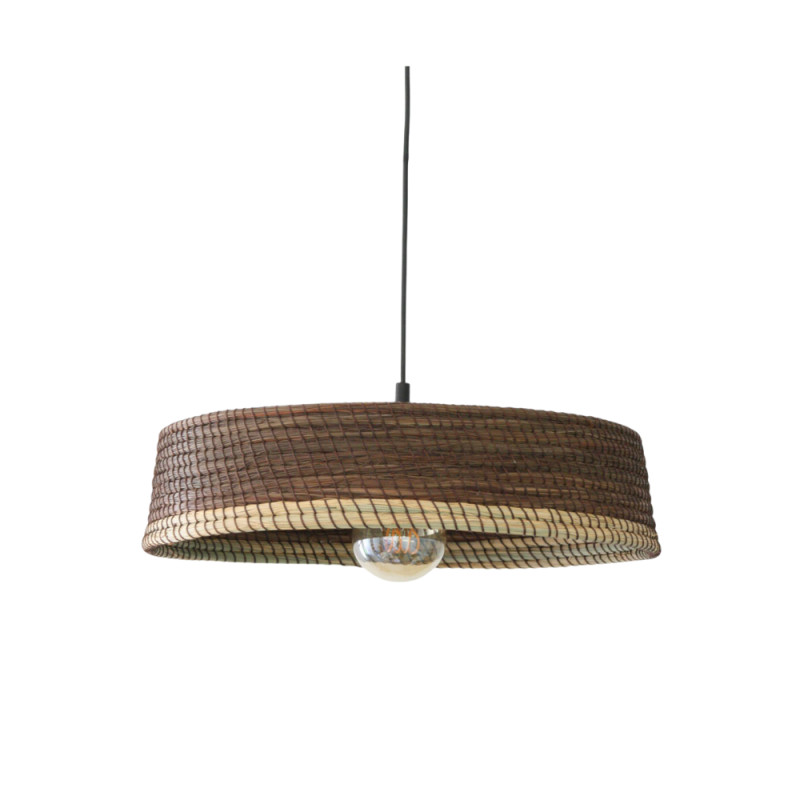 Suspension Alfa Tressé Marron Et Bord Naturel Hayara