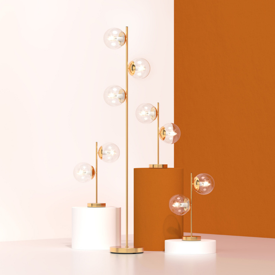 Lampe 2 globes verre COLLECTIONNEUR