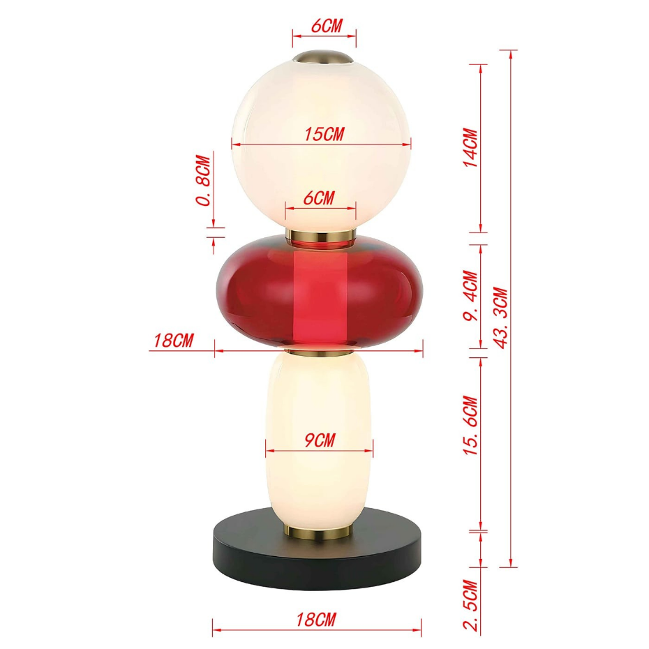 Lampe en verre et en acier, SUGAR
