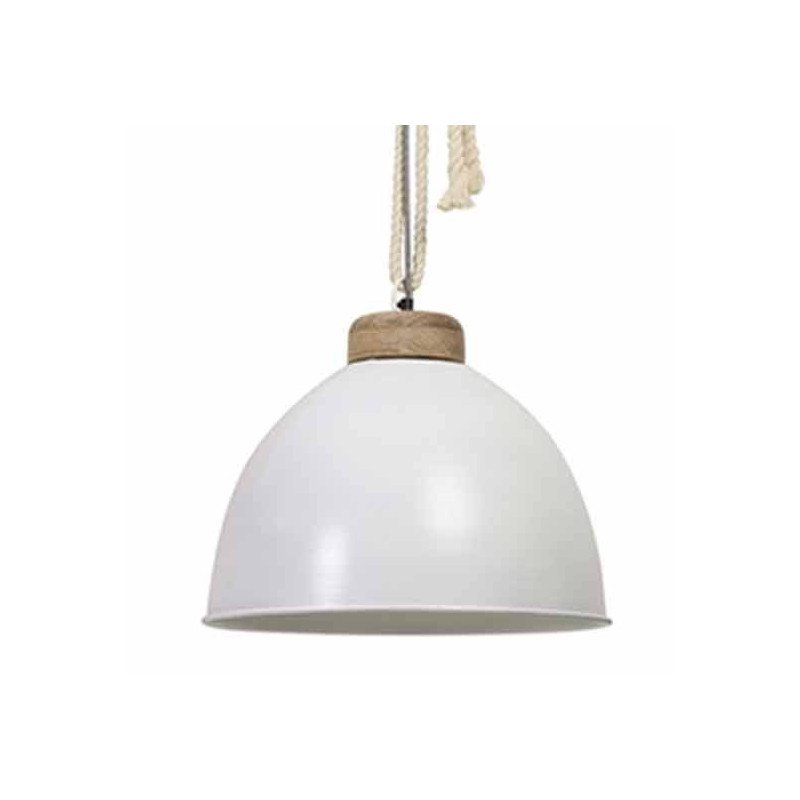 Suspension Navire Blanche Metal Et coloration Bois Naturel