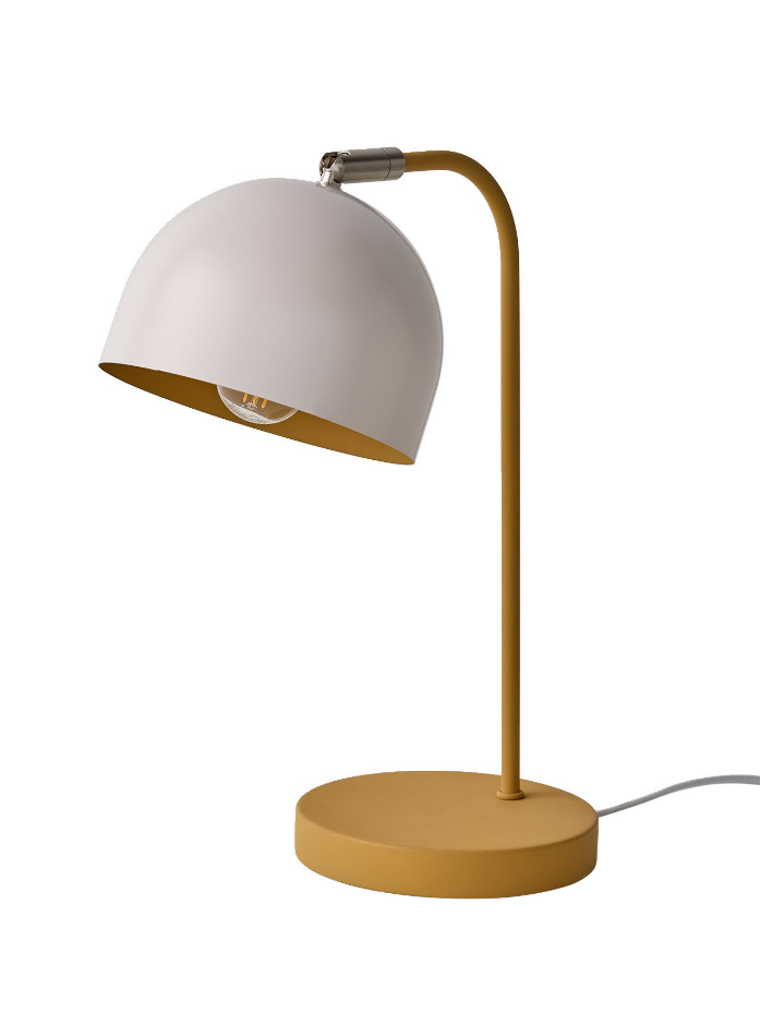 Lampe à poser en métal bicolore