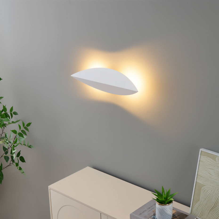 Applique blanche avec LED intégrée - MOANA