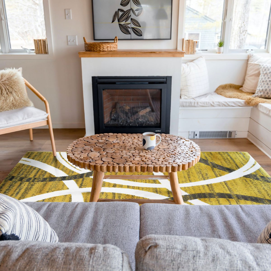 Tapis salon laineux motifs arc   UNDERGOOD ARCHY