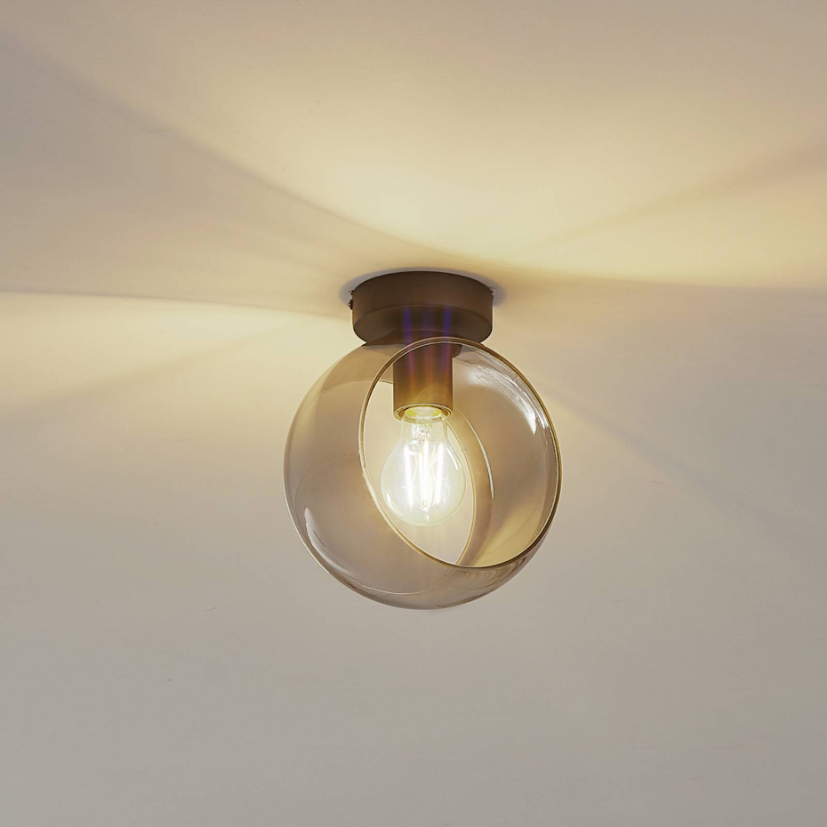 Plafonnier en verre moderne, Roton