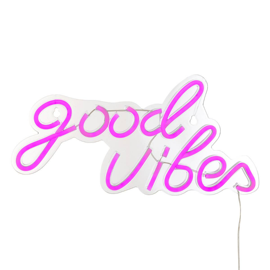 Tube néon mural LED GOOD VIBES