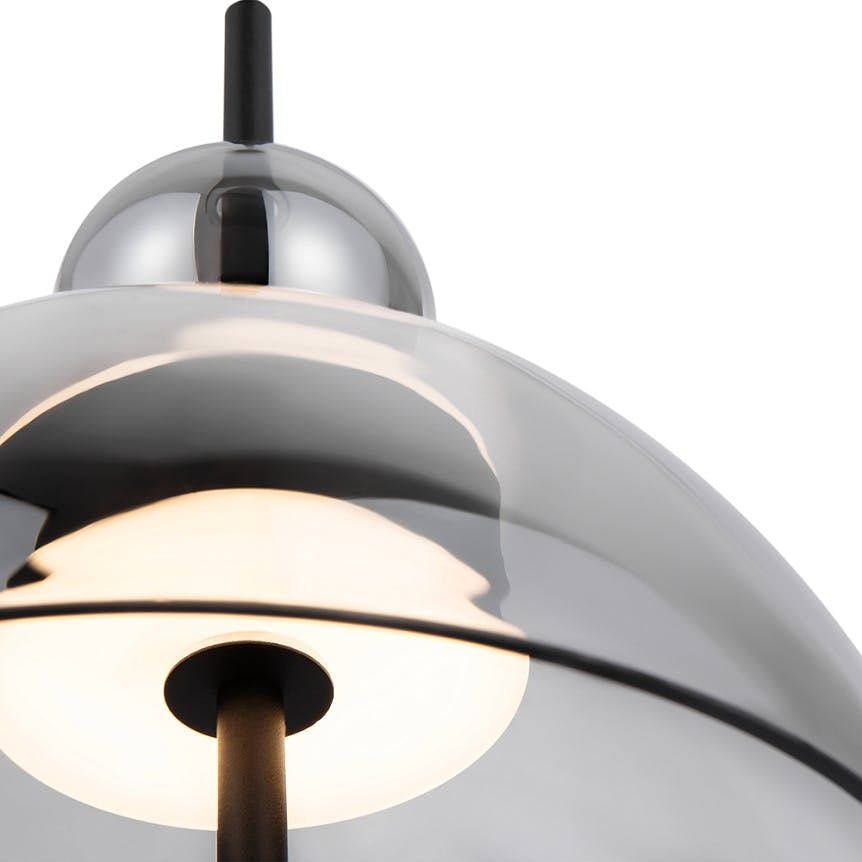 Suspension LED moderne 1 abat-jour en verre NORA