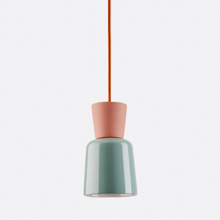 Suspension en céramique colorée Ø 12 cm, Jimna