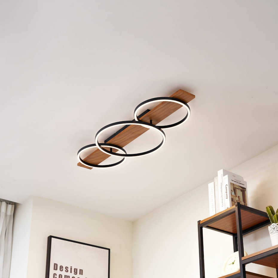 Plafonnier en bois moderneLED, Galad