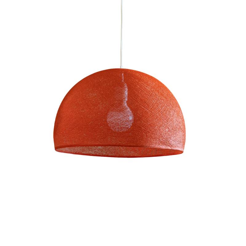 Abat-jour coupole vert de gris 50 et sa suspension simple