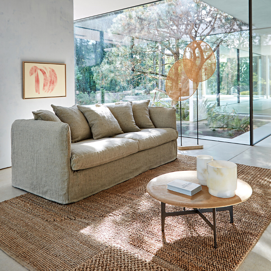 Lampadaire en rotin, Canopée, design Emmanuel Gallina