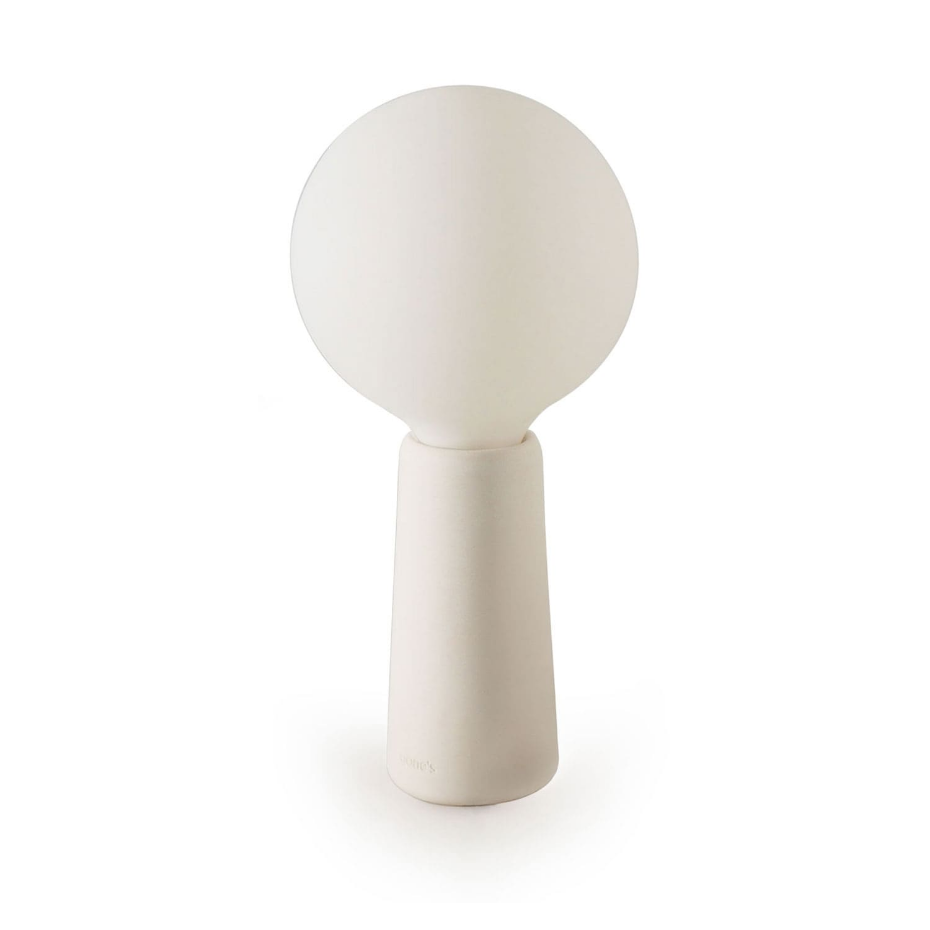 Lampe à poser béton ampoule effet procelaine - PHARE