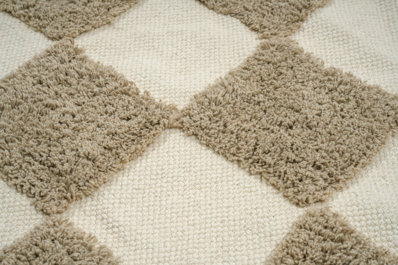 Tapis enfant à carreaux 100% coton MAEL