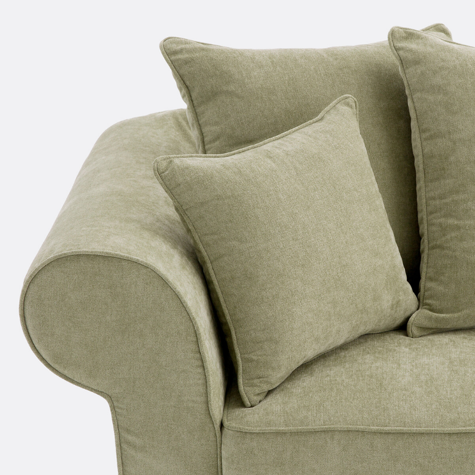 Canapé droit, convertible, 2 ou 3 places, en polyester chiné, ADELIA