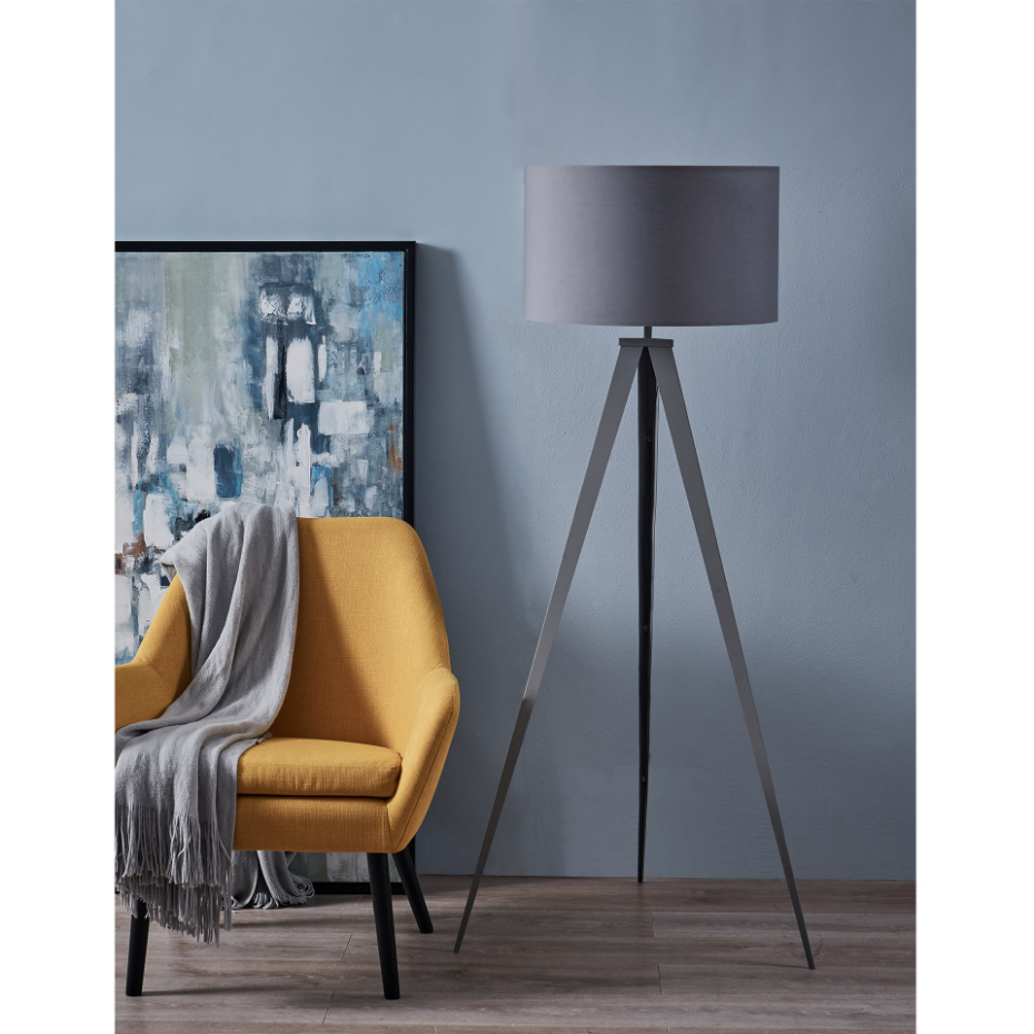 Lampadaire Intérieur Trépied Métal ROMANZA