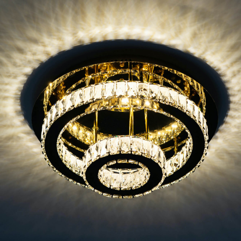 Plafonnier LED anneaux cristal - DIEZ