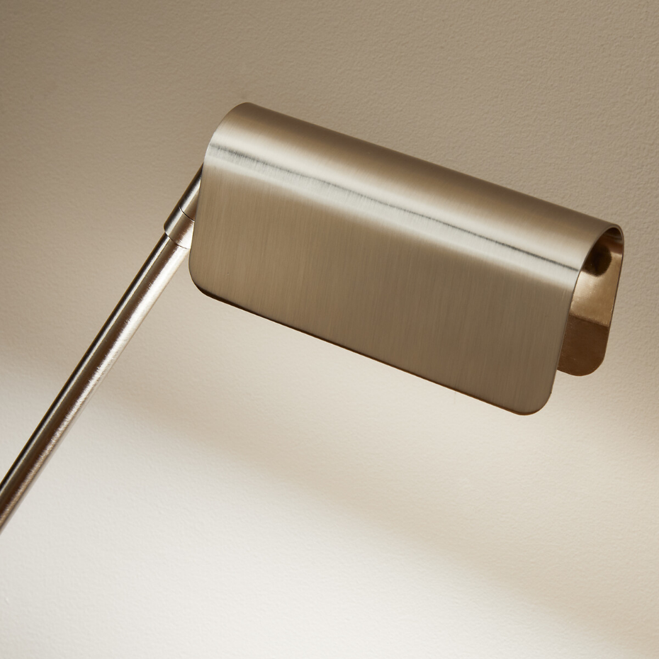 Lampe à poser articulée, nickel satiné, Phili