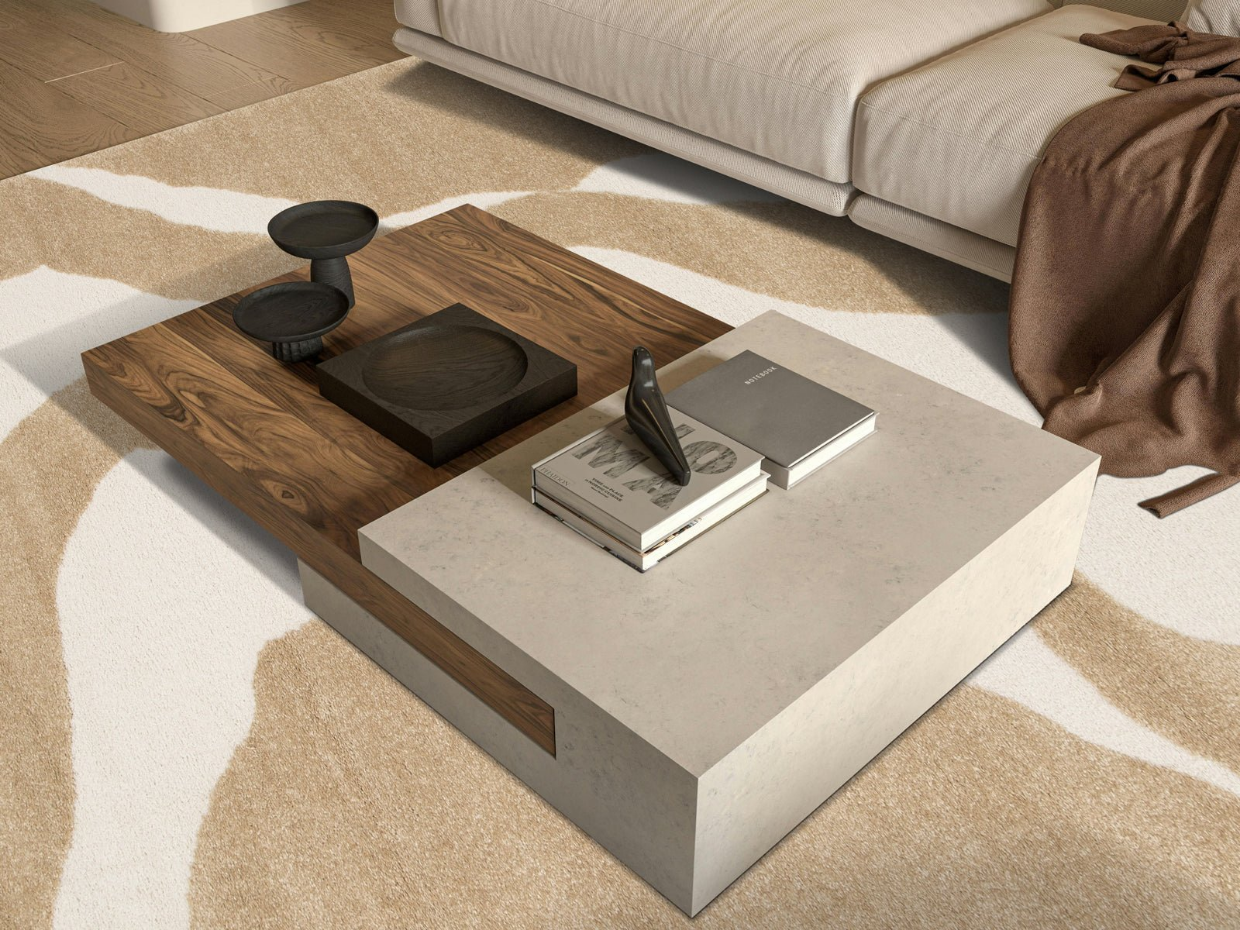Tapis doux à motifs en relief OSMOSE