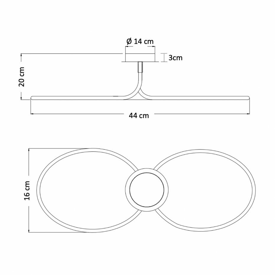 Plafonnier LED infini chromé - AENARIA
