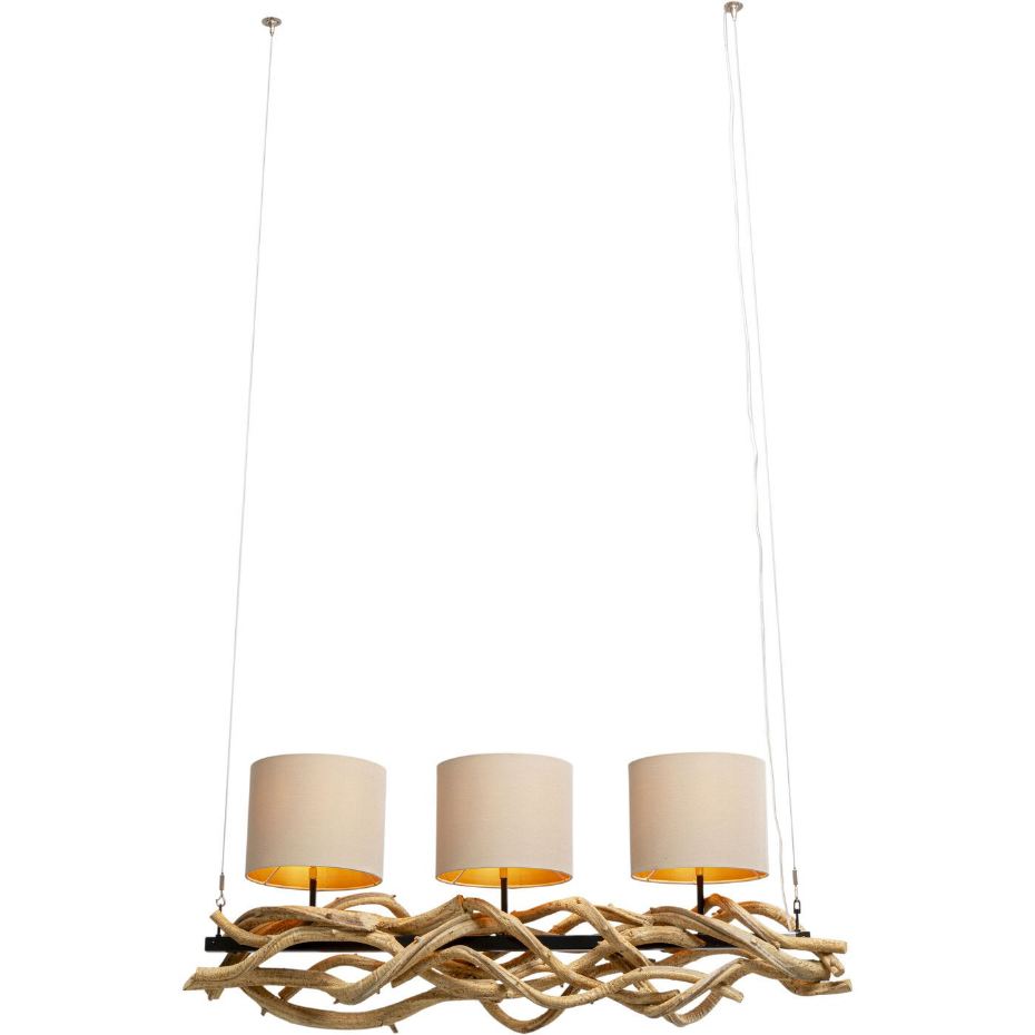 Suspension en bois et lin, JUNGLE