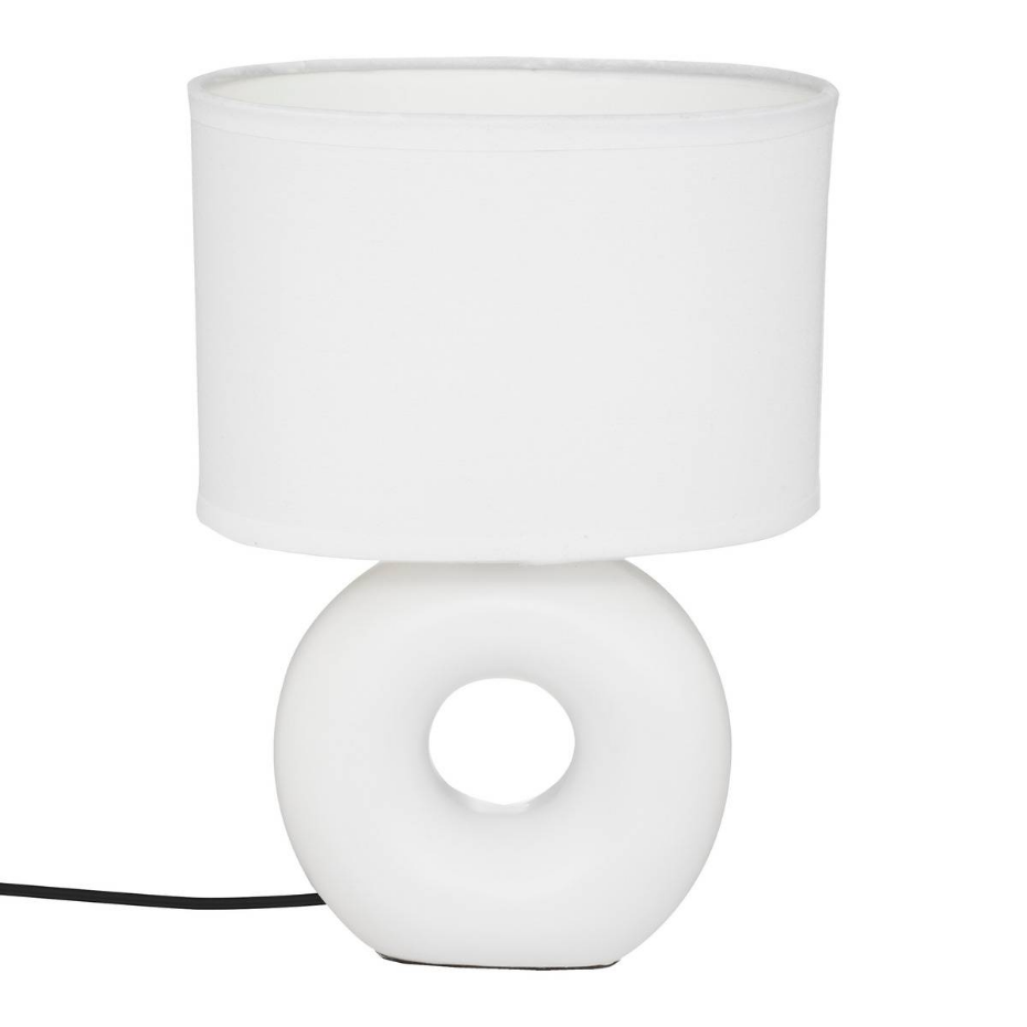 Lampe à poser grès et coton BARU