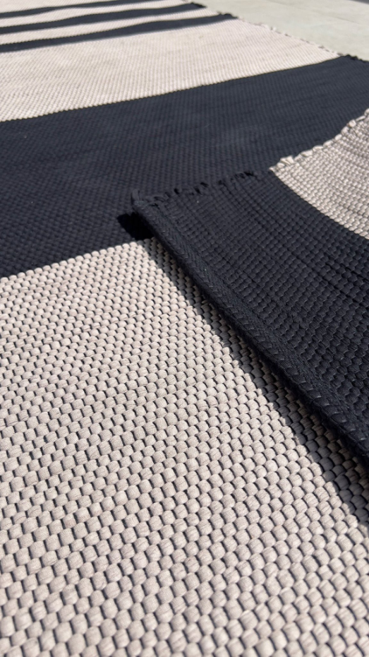 Tapis en coton recyclé tissé à la main TIAGO