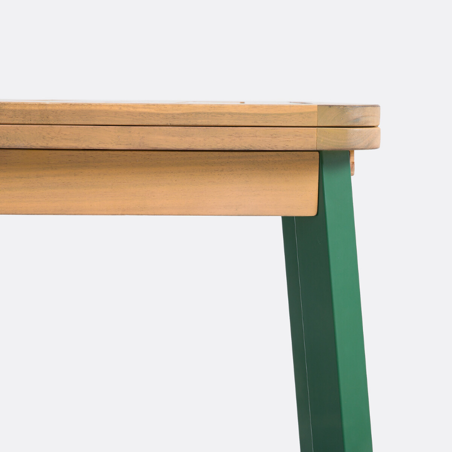 Table jardin extensible métal acier acacia, Jaja