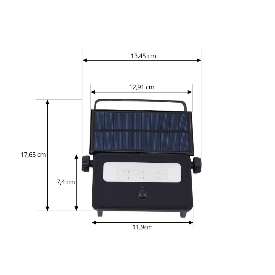 Lampe solaire extérieure en métal moderneLED