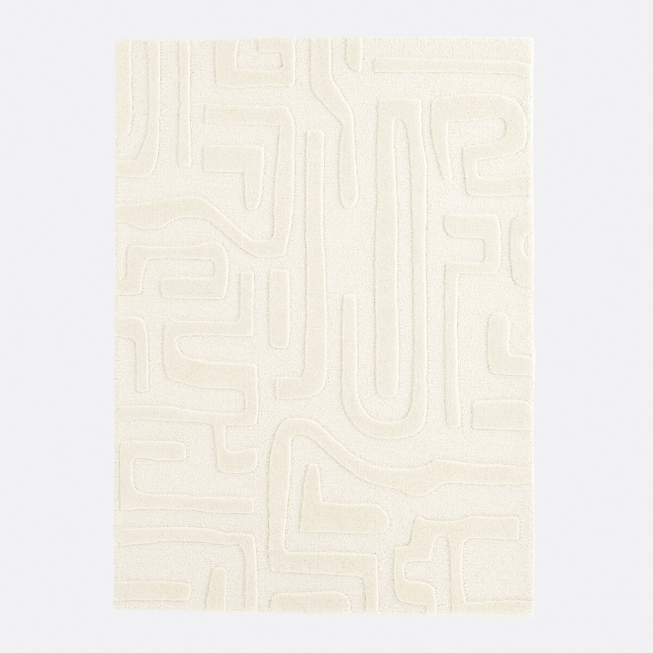 Tapis motifs graphiques 100% laine, Melko