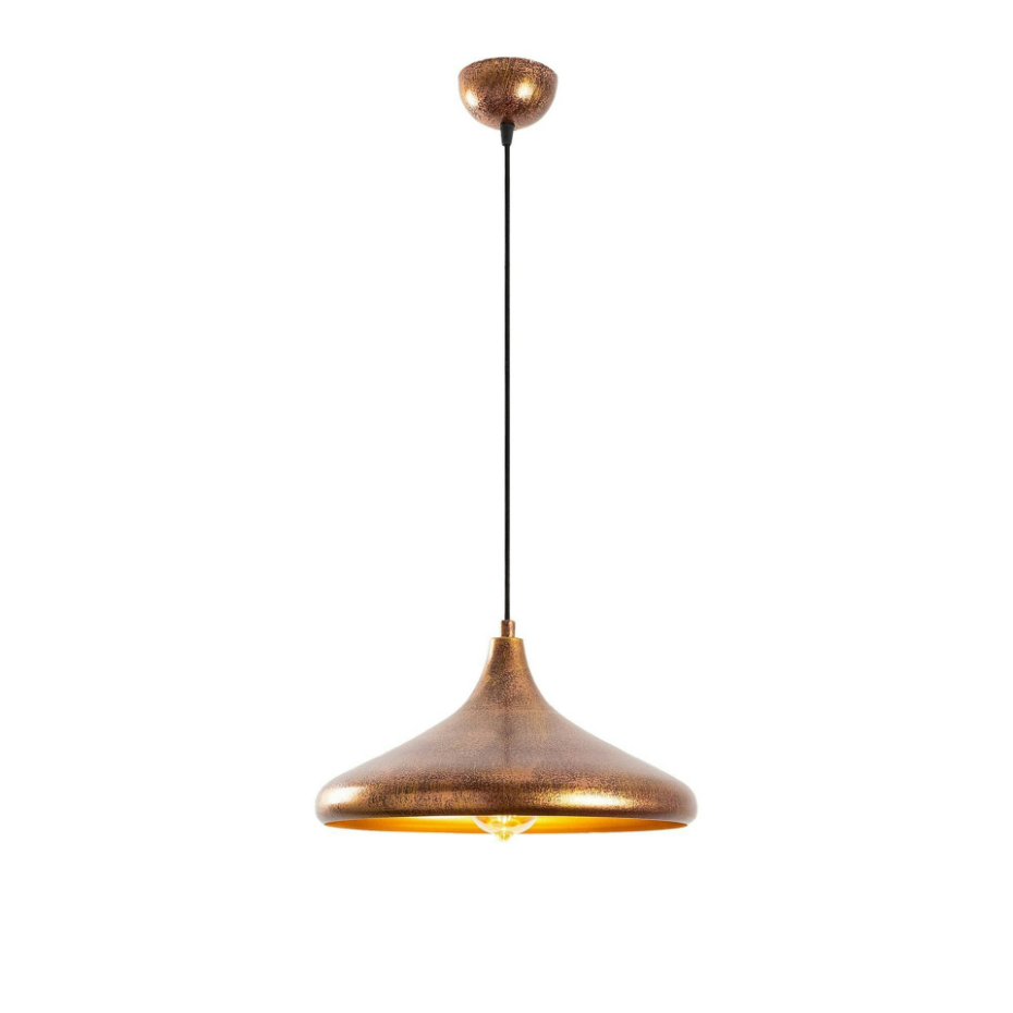 Suspension soucoupe en métal brossé SILE