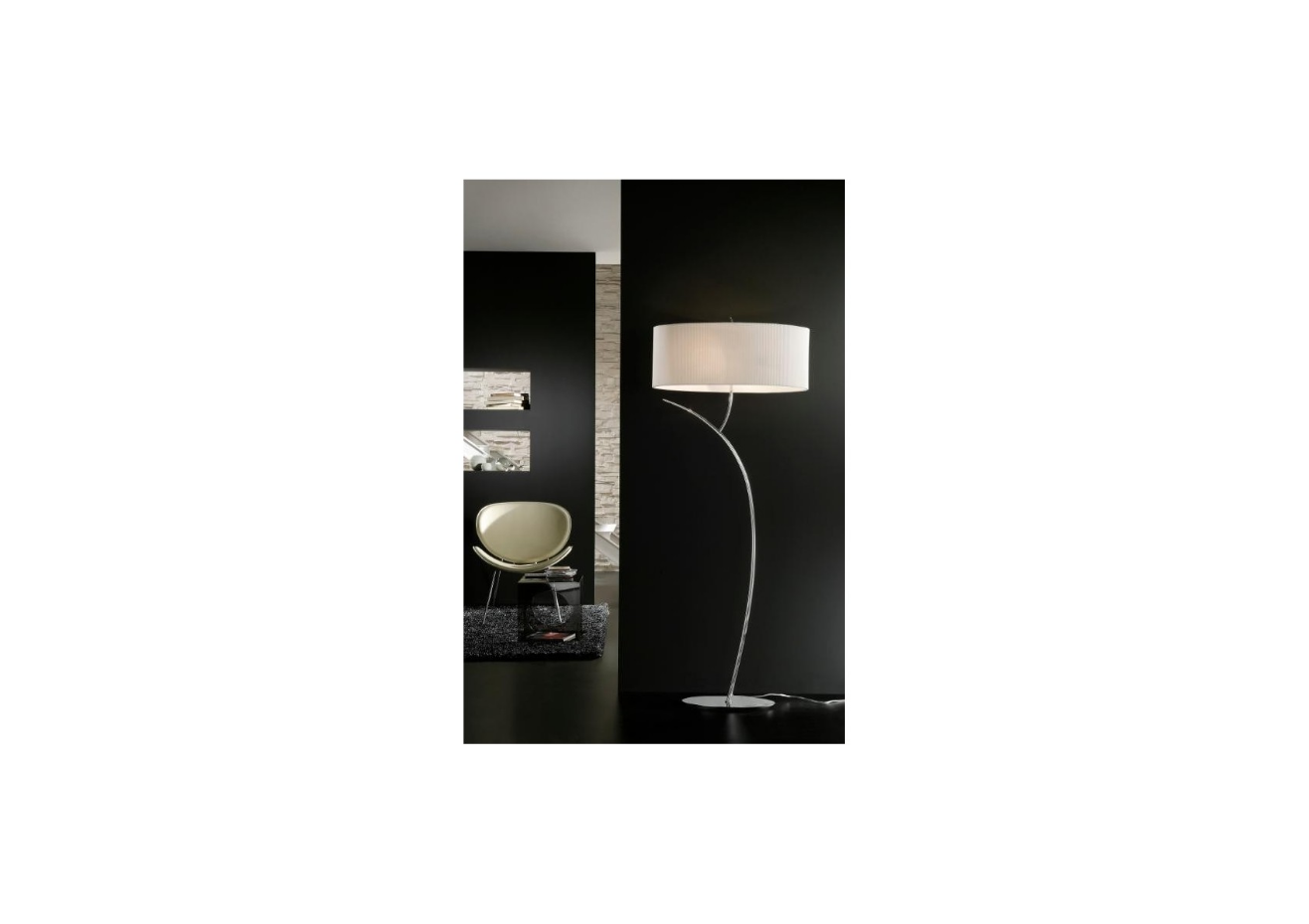 Lampadaire design en métal classique, EVE