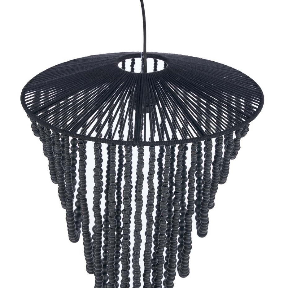 Suspension en bois et fer WOODEN BEAD