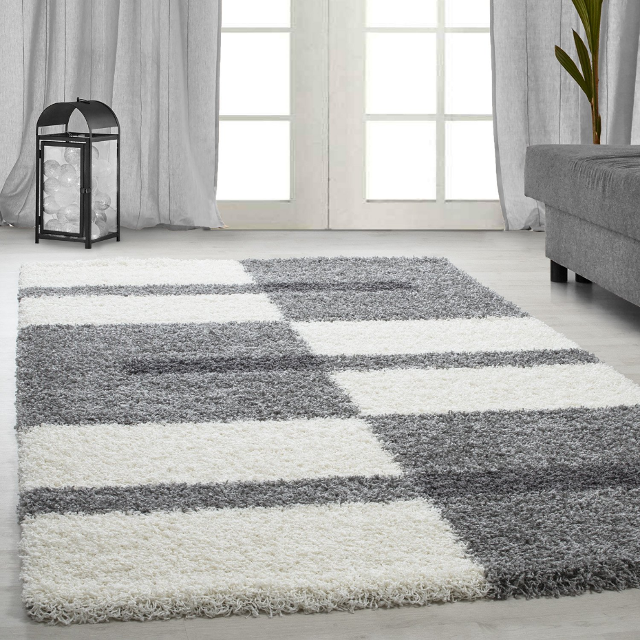 Tapis shaggy à motif géométrique GALA