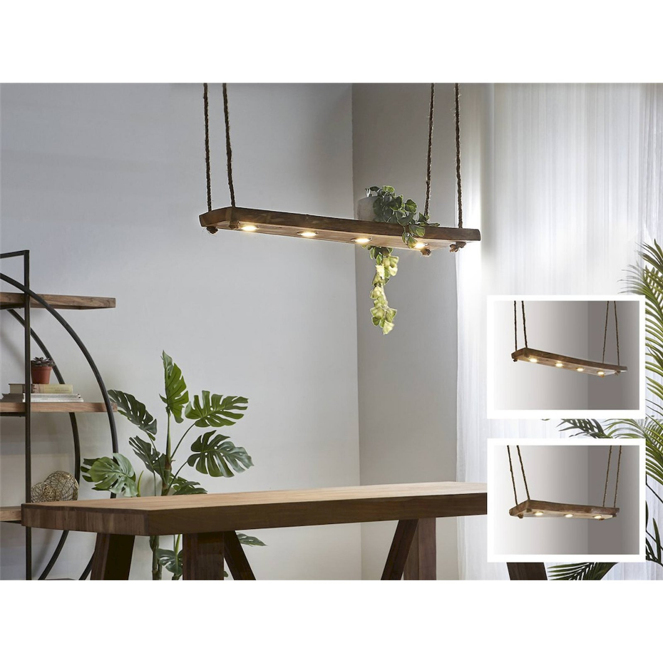 Suspension en bois rectangulaire pour salon