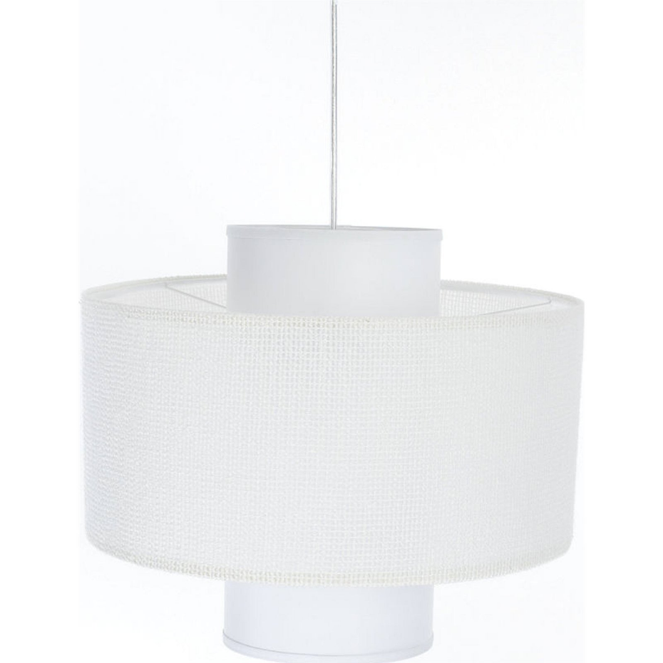 Suspension ronde en jute et lin Twin Light