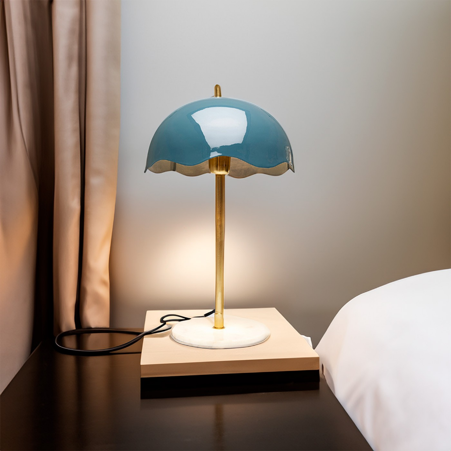 Lampe en acier et marbre, LIA