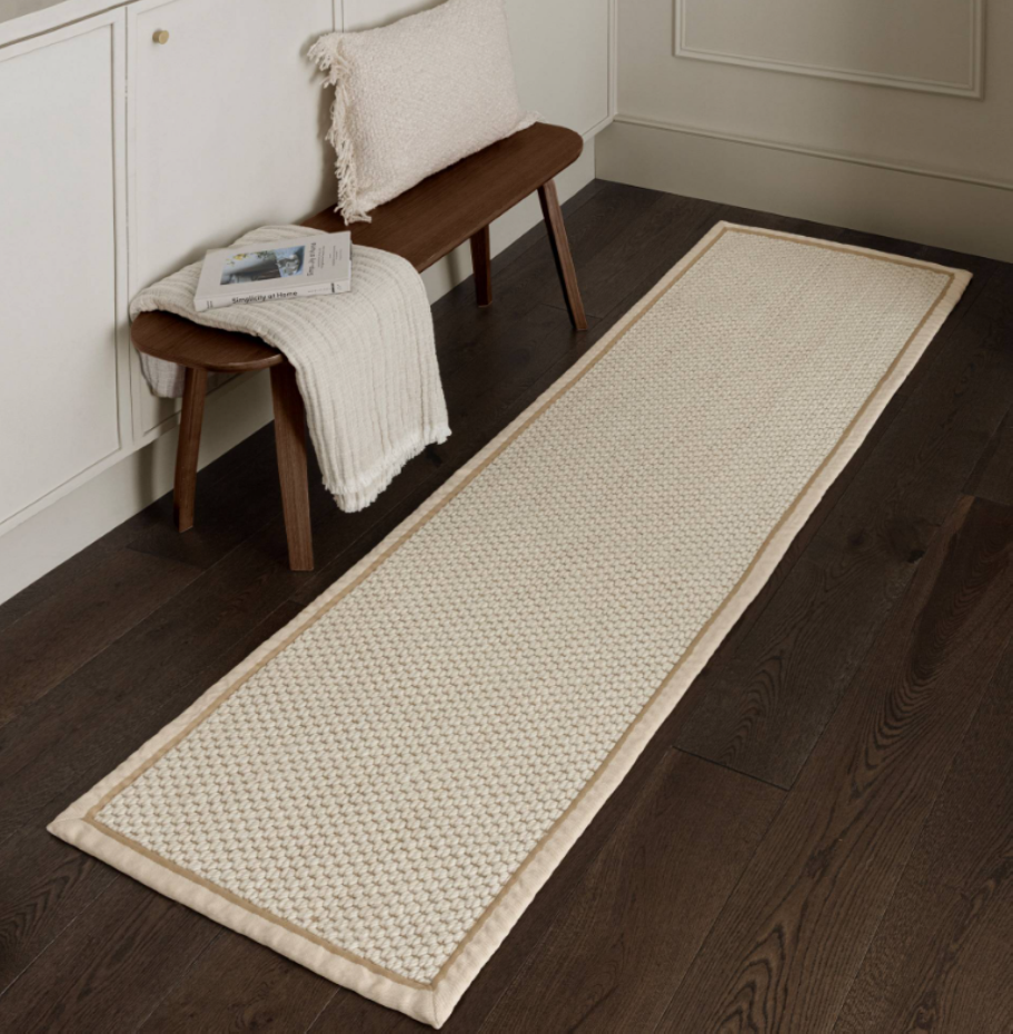 Tapis de salon moderne laine et jute ROKA