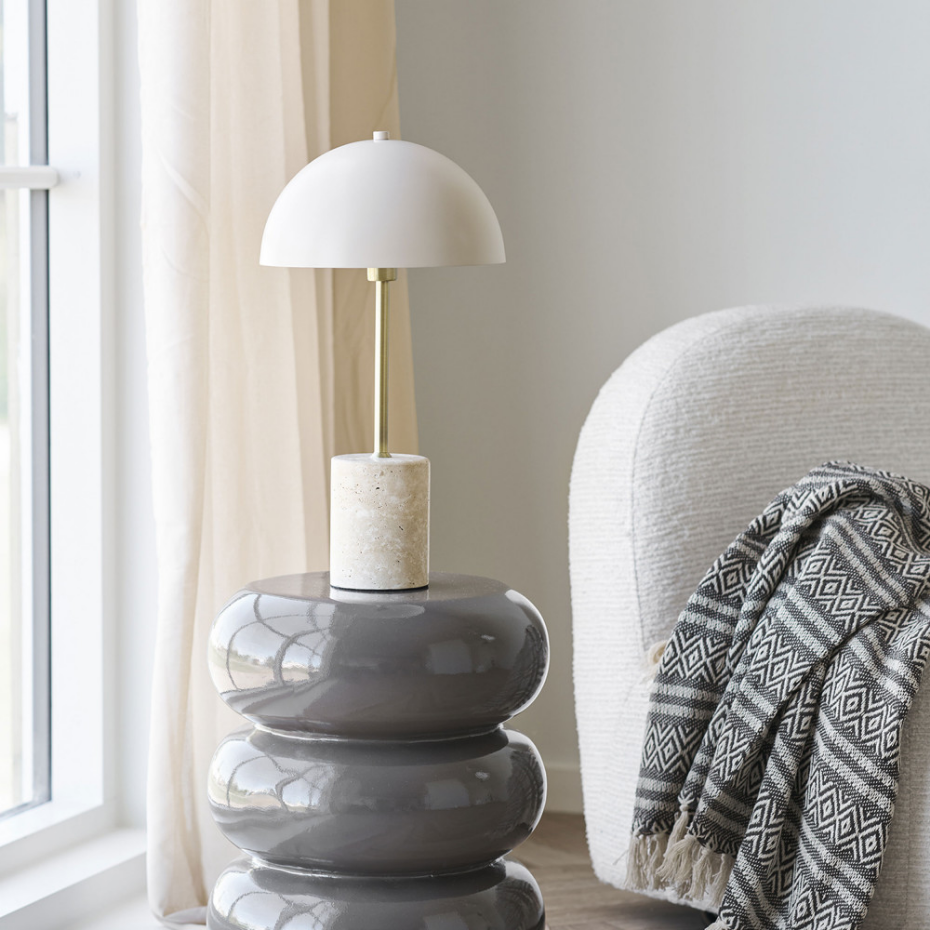 Lampe à poser en marbre et métal- SHEFFIELD