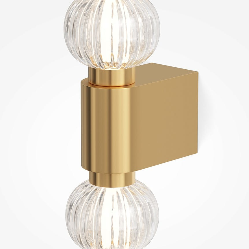 Applique moderne - barre de perles ciselées en verre BELLA